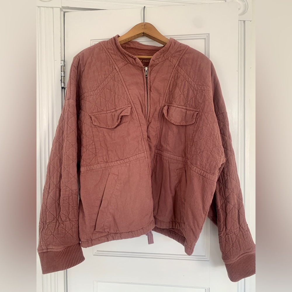 Terracotta Quilted Coat